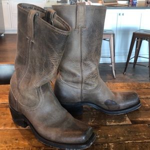 Frye boots cavalry gently worn square toe